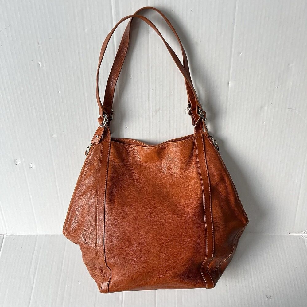 Loeffler Randall Handbag Leather Large Trapezoid Shape Shoulder Tote Bag Carryal